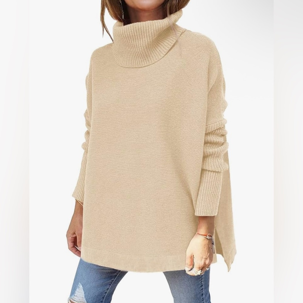 EFAN Turtleneck Oversized Sweaters Outfit Clothes Pullover Winter Tunic Top 2025